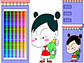 给小女孩涂色